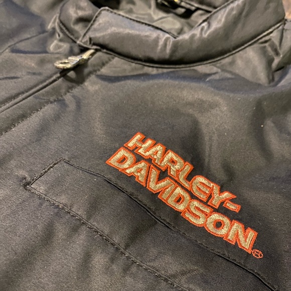 Harley Davidson Womens Jacket RN 103819 CA 03402 Womens Size XL- Black/Orange - Picture 5 of 14